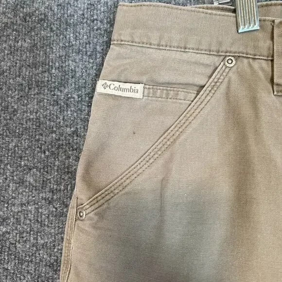 Columbia Pants‎ Mens 36 Beige Chino Cargo Carpenter Utility Chino Pants Outdoors - Picture 6 of 15